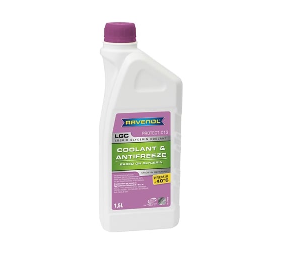 Антифриз лила RAVENOL LGC Lobrid Glycerin Coolant Premix -40 C13 1410129-150-01-999 1