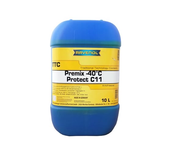 Антифриз жёлтый RAVENOL TTC Traditional Technology Coolant Premix 1410105-020-01-999