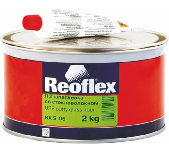 Шпатлевка со стекловолокном Reoflex Glass fiber 2 кг RX S-05/2000 1