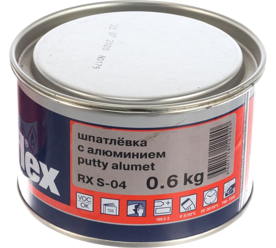 Шпатлевка с алюминием Reoflex Alumet 0.6 кг RX S-04/600