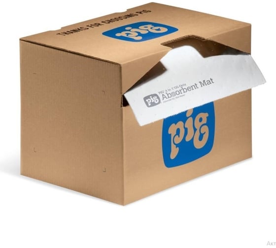 Впитывающий мат New pig 40,6 см х 24,3 м (секции 25 см х 41 см), средней нагрузки, 1 рул. MAT484