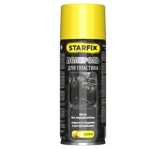 Полироль для пластика STARFIX цитрус (аэрозоль) 650 мл SM-29632-1 1