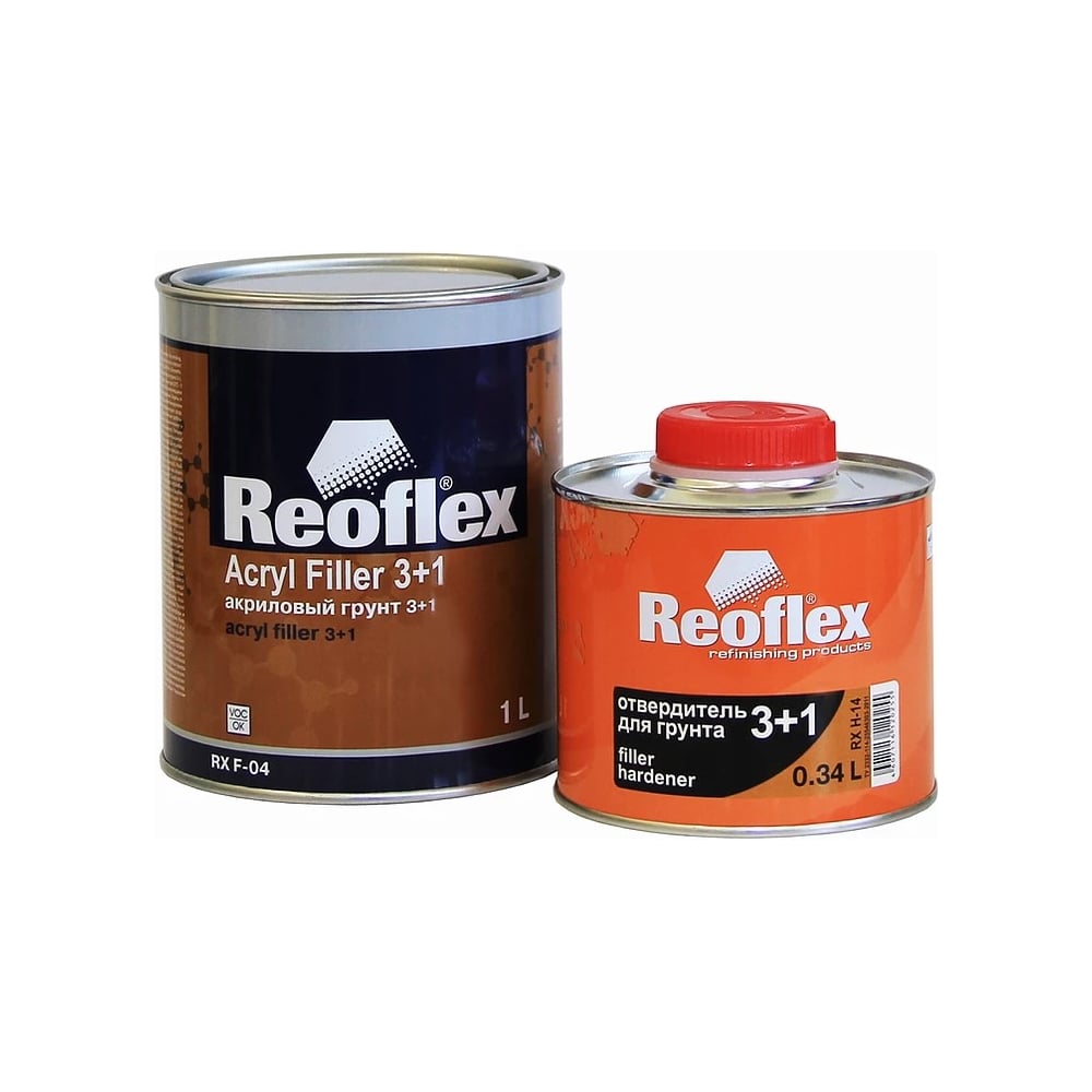 Акриловый грунт Reoflex 3+1 1 л, черный RX F-04/1000 B - выгодная цена ...