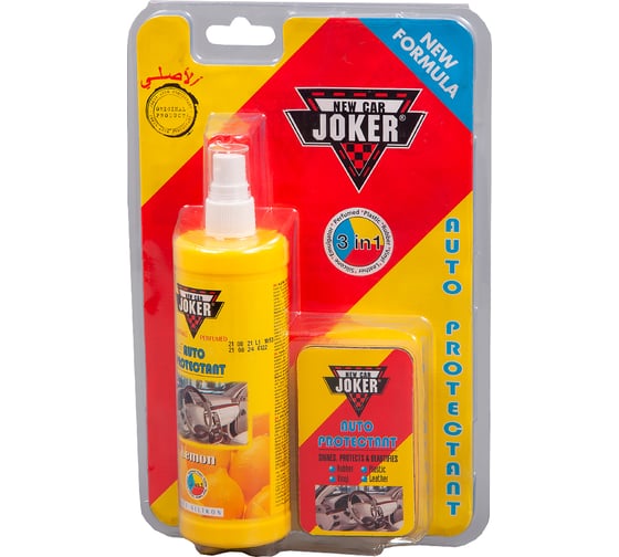 Защитный полироль Joker с губкой, лимон (250 мл) JK lemon