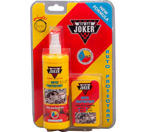 Защитный полироль Joker с губкой, клубника (250 мл) JK strawberry 1
