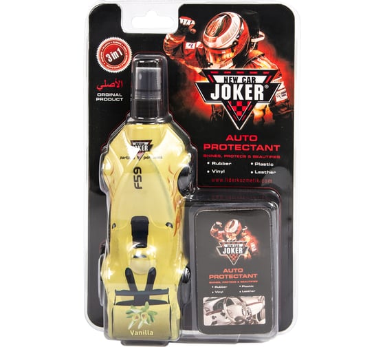 Защитный полироль с губкой Joker New ваниль (250 мл) JK vanilla-car 1