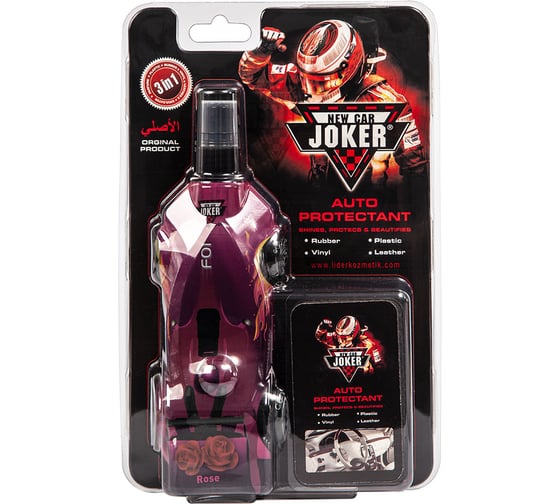 Защитный полироль с губкой Joker New роза (250 мл) JK rose-car 1