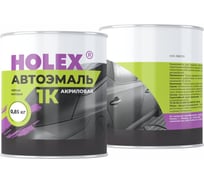 Автоэмаль Holex 1К акриловая черная матовая 0,85 кг HAS-388330