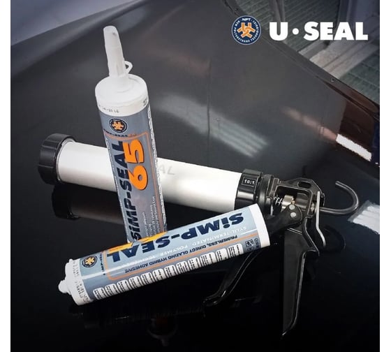Полимерный гибридный клей U-SEAL чёрный беспраймерный SIMP-Seal 65 290 мл 0148190001/0148191700