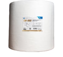 Легкий нетканный протирочный материал CWORKS CW-960 60г/м2 белый 32x34см 1100 л/рулон J220R0004