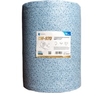 Легкий мягкий протирочный материал CWORKS CW-970 70г/м2 голубой V-тиснение 32x36см 500л/рулон J220R0009