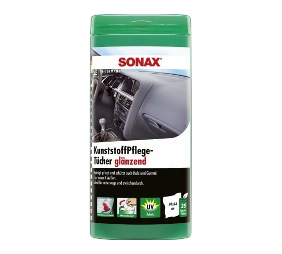Салфетки для очистки пластика в тубе SONAX 412100