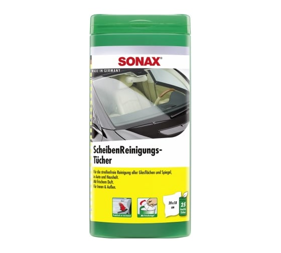 Салфетки для очистки стекол в тубе SONAX 412000 1