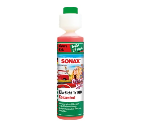 Стеклоомыватель концентрат SONAX 1:100 аромат вишневый удар 392141