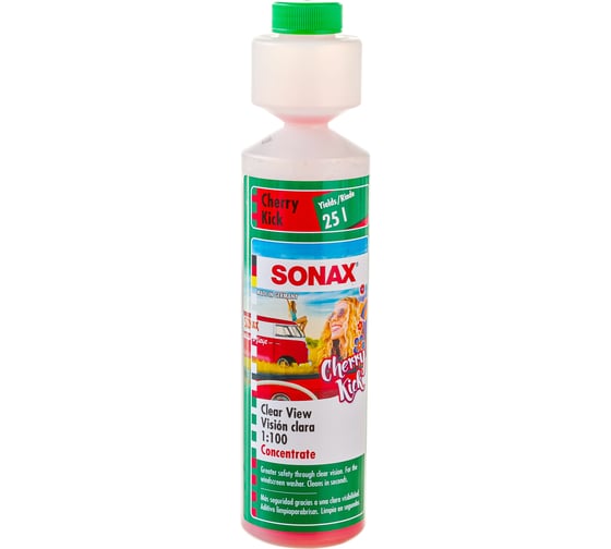 Стеклоомыватель концентрат SONAX 1:100 аромат вишневый удар 392141