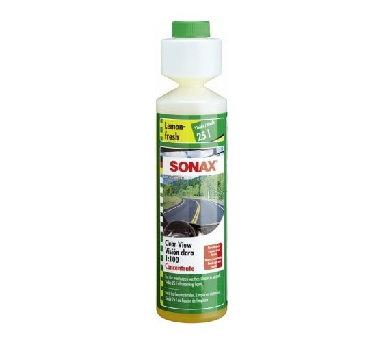Стеклоомыватель концентрат SONAX 1:100 аромат лимон 0,25л 373141