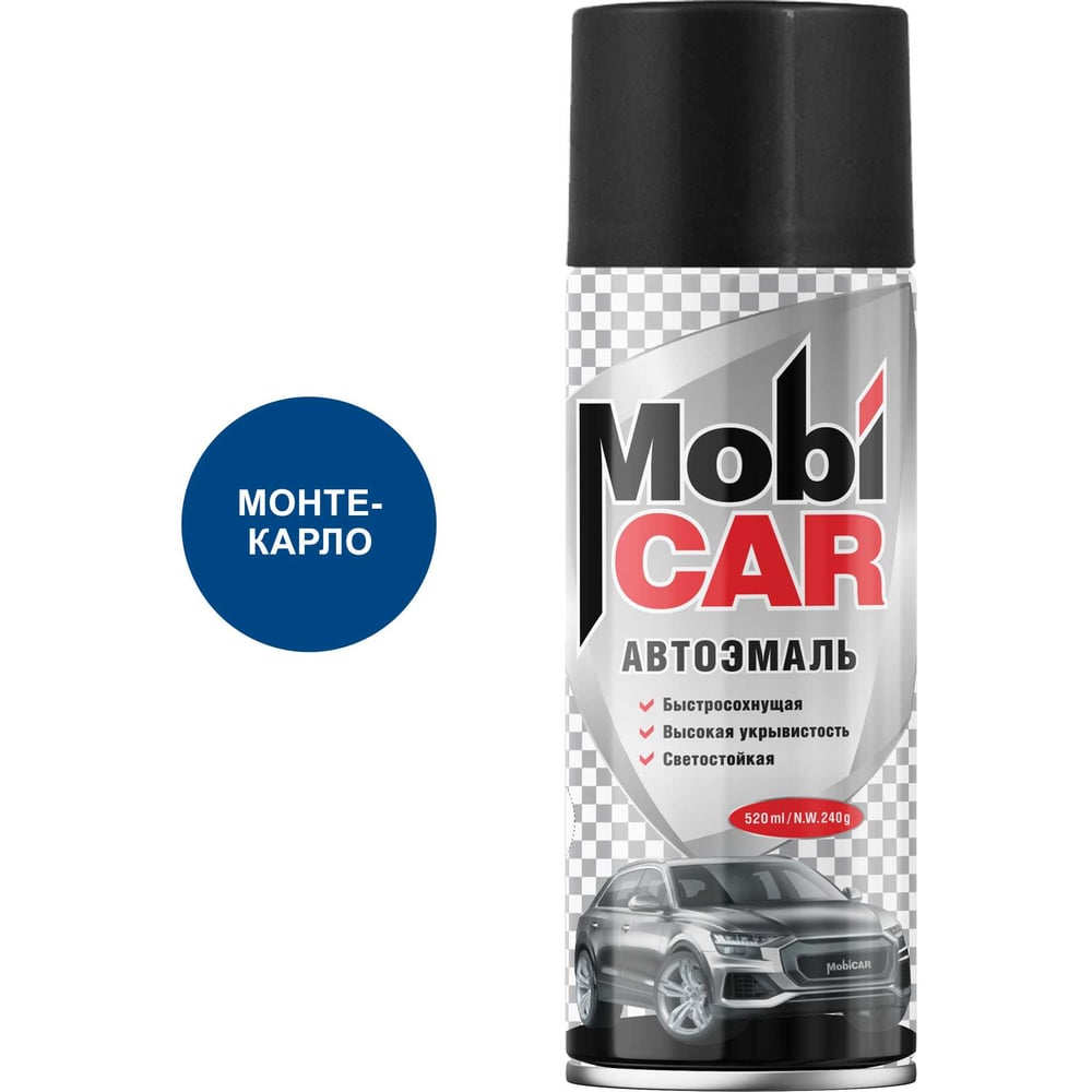 Аэрозольная автоэмаль Mobicar 520 мл 403 монте-карло 0501-403 MC ...