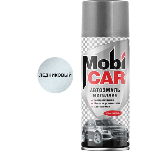 Аэрозольная автоэмаль Mobicar металлик 520 мл 221 ледниковый 0502-221 MC