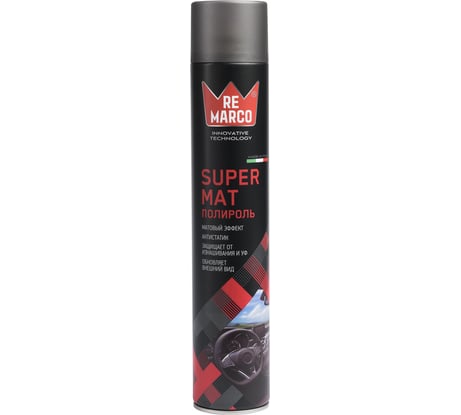 Полироль для пластика авто Re Marco Super Mat 750 мл, Французский парфюм, аэрозоль RM-820