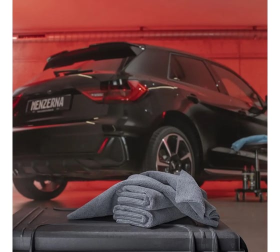 Полировальная многоразовая микрофибровая салфетка Menzerna Microfiber Cleaning, серая 400x400 мм 269.000.71