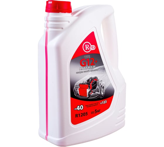 Антифриз готовый к применению RED G12, красный, 5 кг R1205