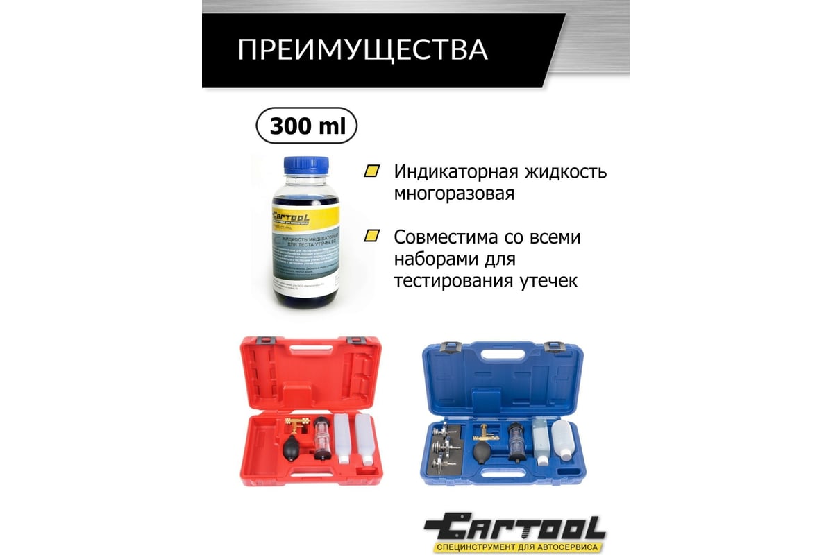 Жидкость индикаторная для теста утечек CO2 Car-tool 0,3л CT-1175L