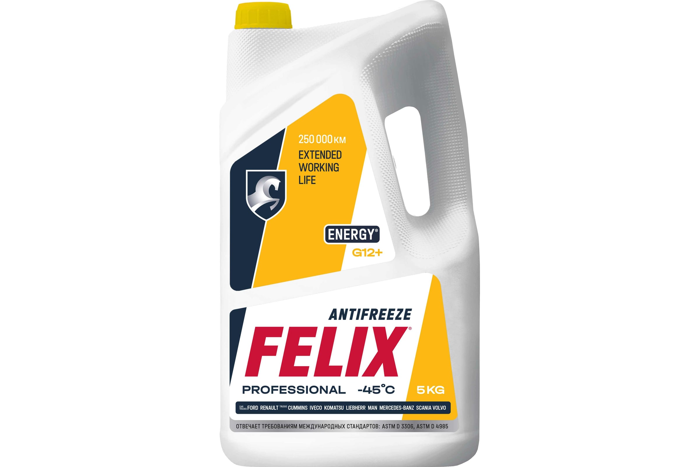 Антифриз Желтый G12+ FELIX ENERGY -40 430206027 5л/4.75кг (4)
