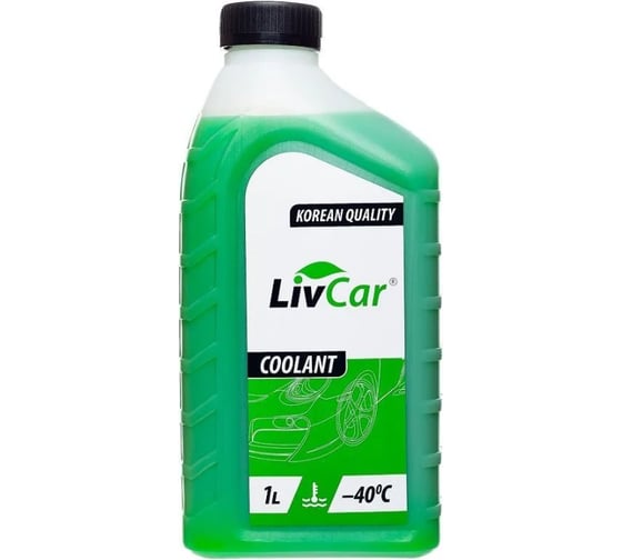 Антифриз готовый LIVCAR COOLANT GREEN -40 1л LCA40-001G 1