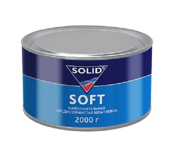 Наполнительная среднезернистая шпатлевка SOLID SOFT (фасовка 2000 гр) 0242.02000