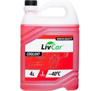 Антифриз готовый LIVCAR COOLANT RED -40 4л LCA40-004R