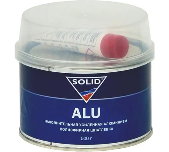 Наполнительная шпатлевка SOLID ALU (фасовка 500 гр), усиленная алюминием 314.0500