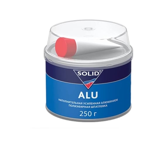Наполнительная шпатлевка SOLID ALU (фасовка 250 гр), усиленная алюминием 314.0250