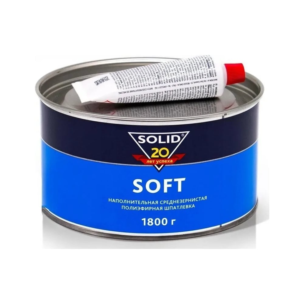Наполнительная среднезернистая шпатлевка SOLID SOFT (фасовка 1800 гр ...