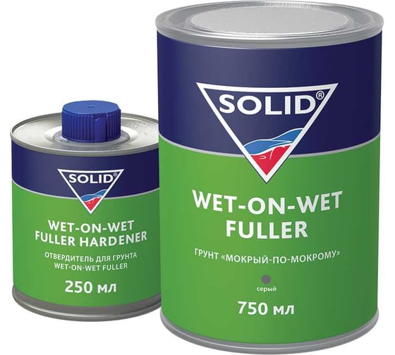 Грунт SOLID CLASSIC WET-ON-WET FULLER GREY 800+200 мл - мокрый по мокрому 4+1, серый 8020.2080.01 1