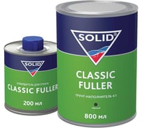 Грунт-наполнитель SOLID CLASSIC FULLER BLACK (800+200 мл)  4:1 (комплект), цвет: черный 399.8082.21