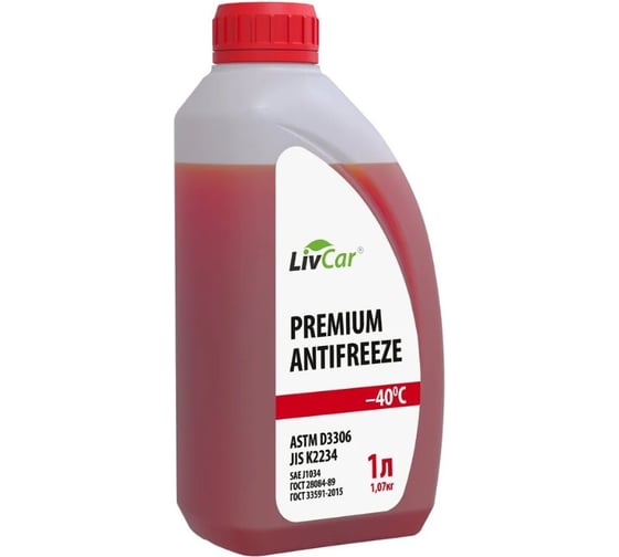 Антифриз готовый LIVCAR PREMIUM JIS -40C красный 1л 4001-LCA-001RJIS 1