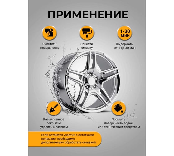 Смывка краски для автомобильных дисков GREDORS PR-CW, 25 кг / Очиститель дисков / Удалитель краски 103233