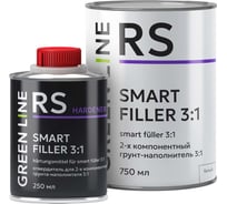 Двухкомпонентный грунт-наполнитель GREEN LINE SMART FILLER 3:1, белый, комплект 750 + 250 ml 30RS – 750 – SF - white (комплект)