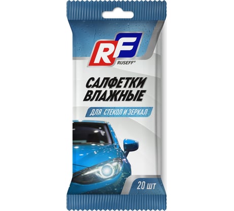 Влажные салфетки RUSEFF для стекол и зеркал 26543N