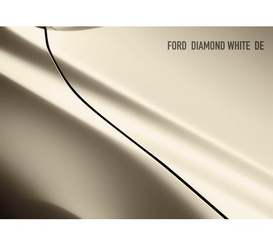 Базовая автоэмаль Megamix, Ford Diamond White DE, 850 gr. Базисная автомобильная краска под лак, металлик 4673755208371