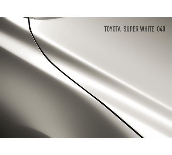 Базовая автоэмаль Megamix, Toyota Super White 040, 850 мл. Базисная автомобильная краска под лак 4673755201372