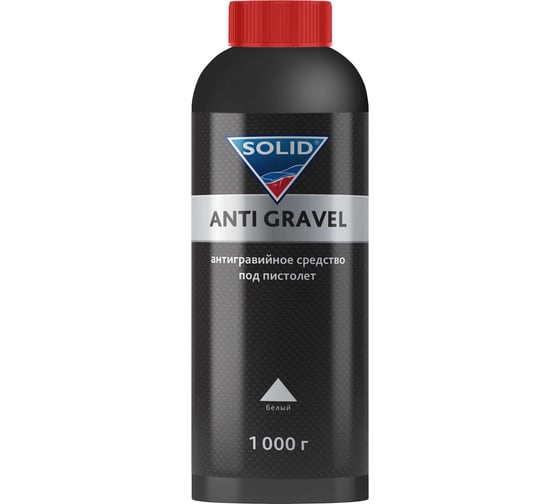 Антигравийное средство под пистолет белый SOLID PROF ANTI GRAVEL 1кг, ПЭТ 1000.12.W 1