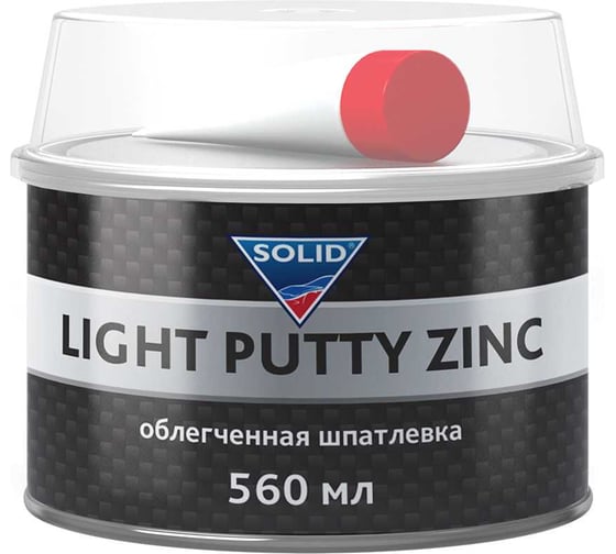 Облегченная шпатлевка SOLID PROFESSIONAL LINE LIGHT PUTTY ZINC (560 мл) 507.7560 1