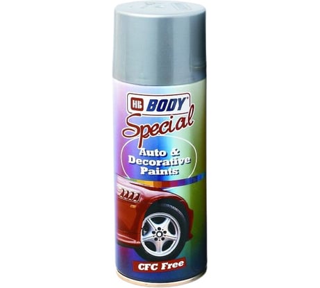 Аэрозольная краска для дисков HB BODY ALU 311 матовый серебристый, 0.4 л 5050100000