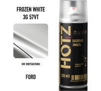 Аэрозольная краска HOTZ "Ford Frozen White 3G/57VT", 1K базовая автомобильная ремонтная автоэмаль, металлик, 520 ml 4673755215553