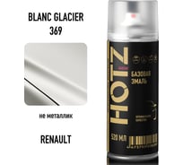 Аэрозольная краска HOTZ Renault Blanc Glacier 369 , 1K базовая автомобильная ремонтная эмаль, металлик, 520 ml 4673755215850