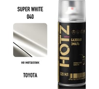 Аэрозольная краска HOTZ Toyota Super White 040 , 1K базовая автомобильная ремонтная эмаль, металлик, 520 мл 4673755209743