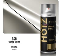 Аэрозольная краска HOTZ Toyota Super White 040 , 1K базовая автомобильная ремонтная эмаль, металлик, 520 мл 4673755209743