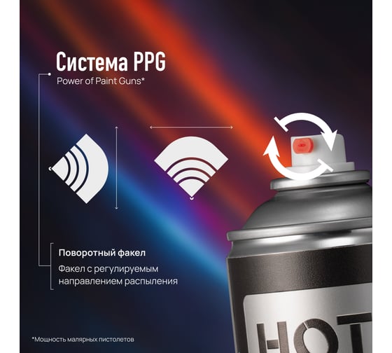 Грунтовка HOTZ 1К ГРУНТ ВЫРАВНИВАЮЩИЙ, Серый, быстросохнущий, акриловый. Профессиональный аэрозоль, 520 мл 4673755209538