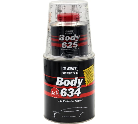 Грунт PROLINE 634 4:1 сер. 0,8л + Отвердитель PROLINE 625 0,2л HB BODY комплект 6340706251 1